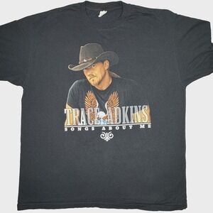 Vintage Trace Adkins Shirt Mens 2XL Black Songs About Me Tour 2005 Country 00s